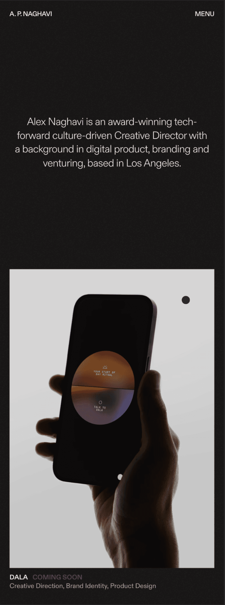 Eframer portfolio mobile version
