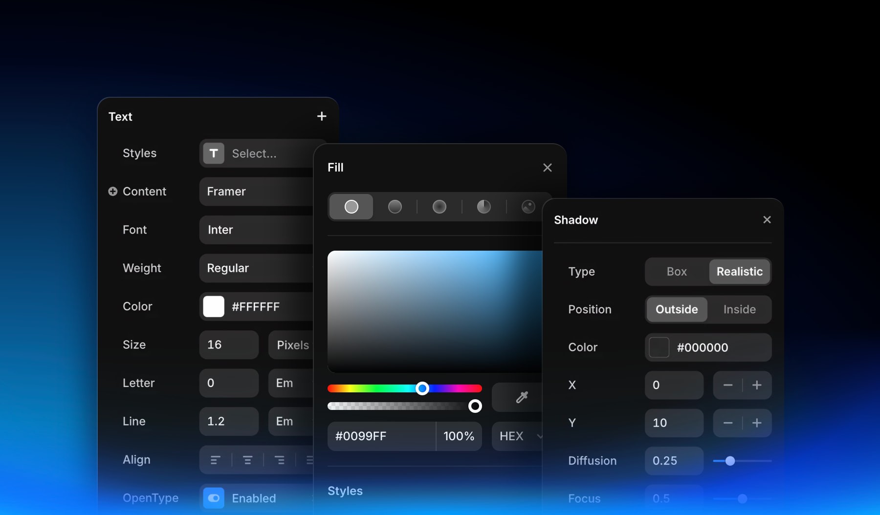 Styling UI in Framer