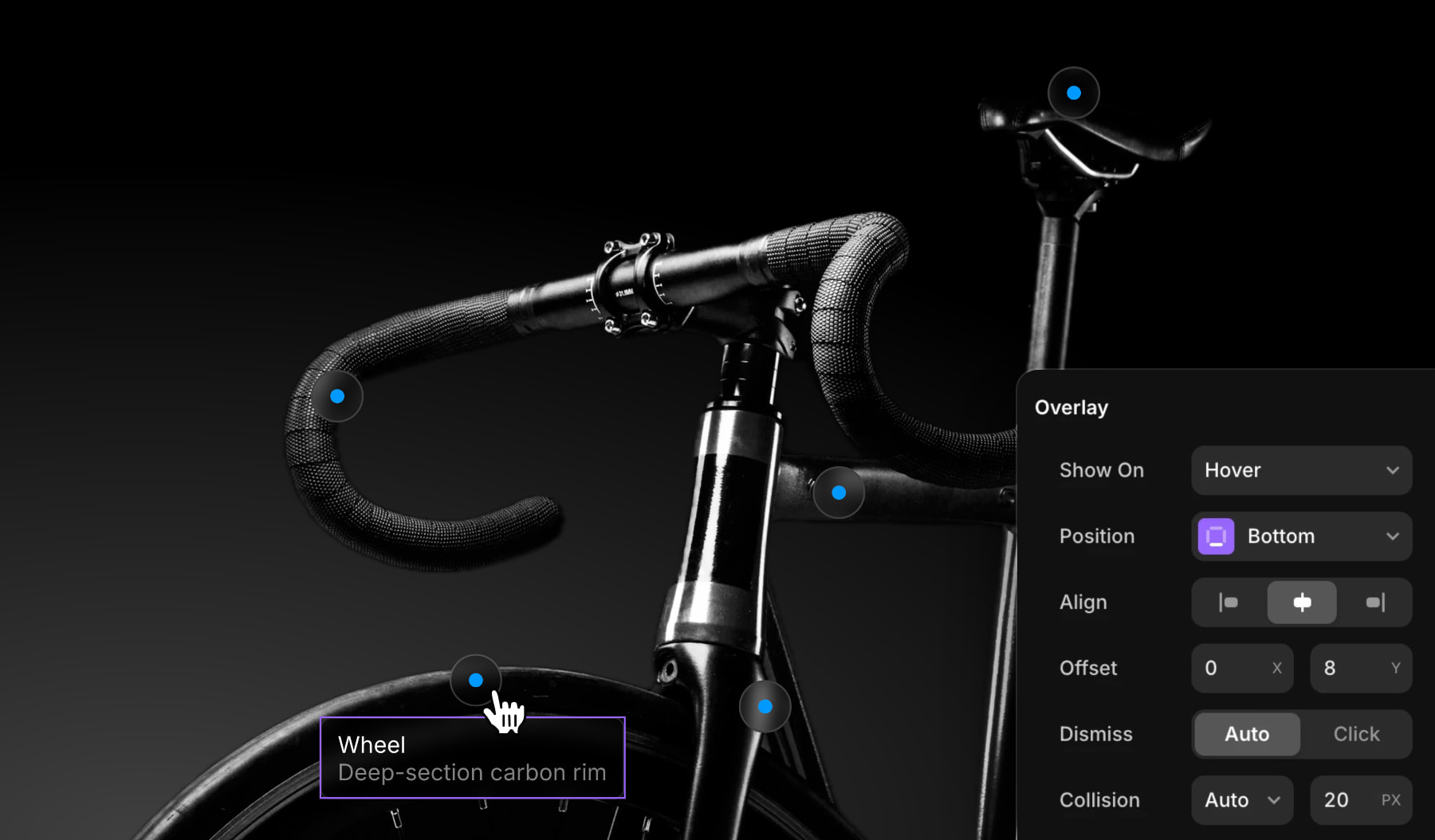 Overlay settings UI in Component isolation mode in Framer
