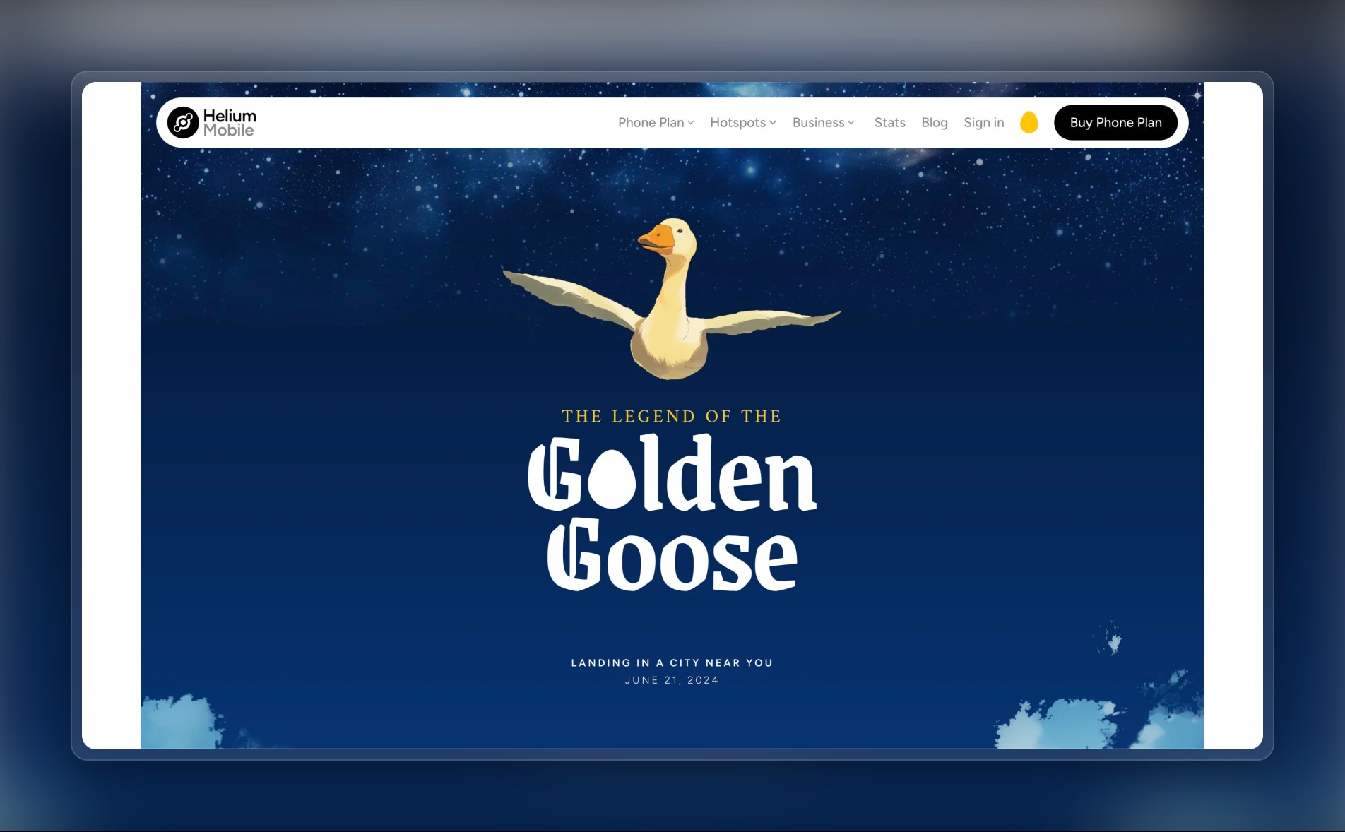 Helium Mobile website