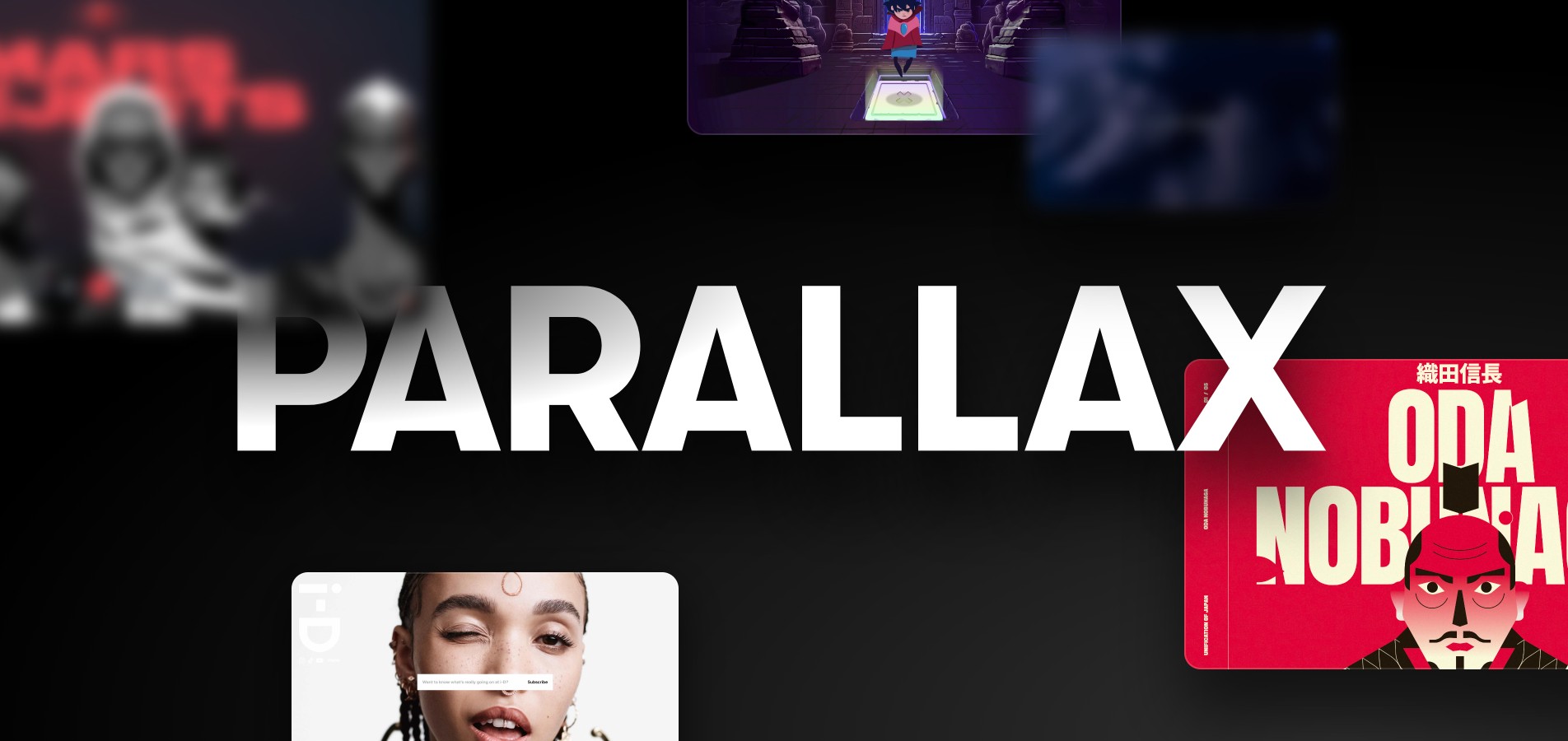A collection of websites with parallax scrolling done in Framer