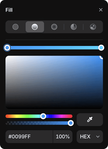 Fill properties in Eframer